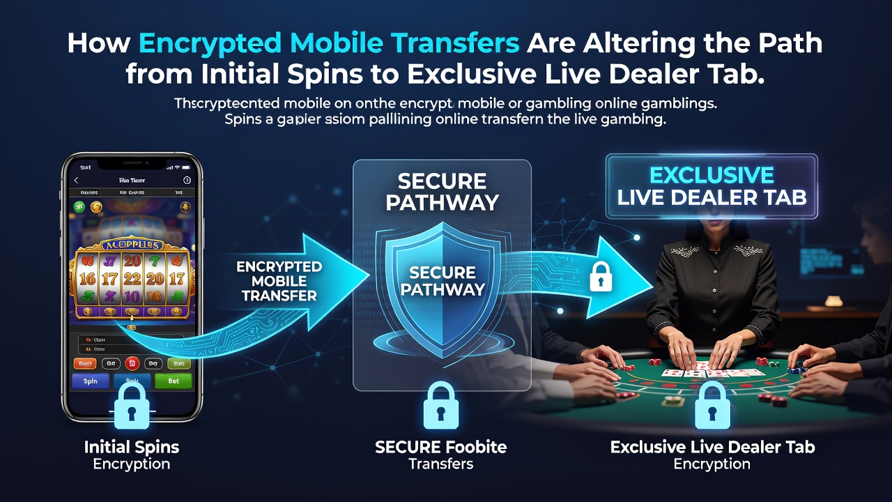 Mobile device screen displaying secure transfer confirmation leading to live dealer table selection and loyalty tier progress bar
