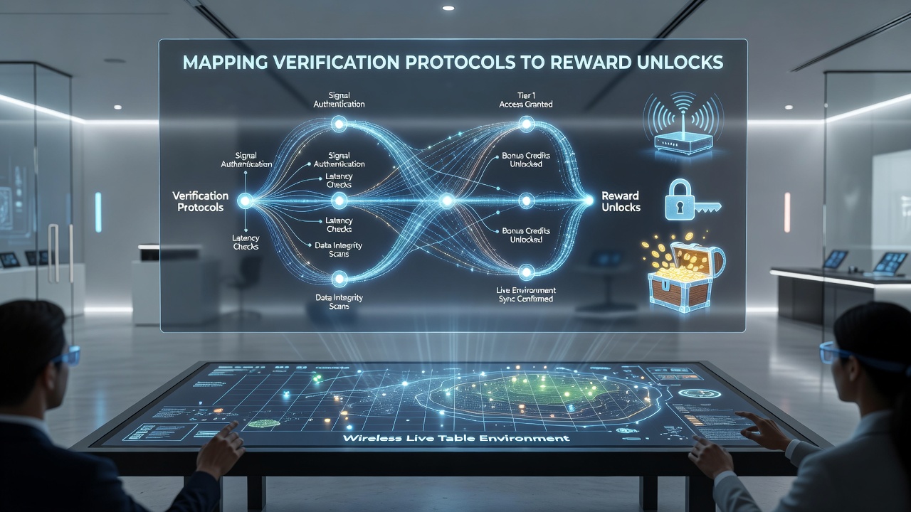 Mobile app dashboard displaying reward unlock progression after verification in live table games