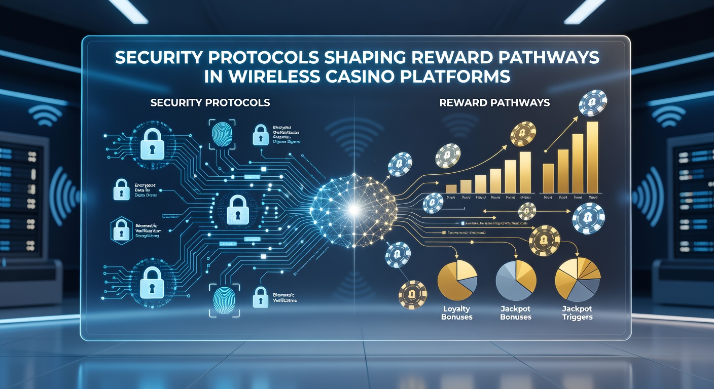 Diagram depicting biometric authentication integrated with reward pathway systems in mobile casino applications